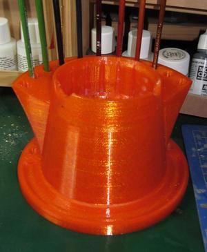 Painting water pot with brush holder