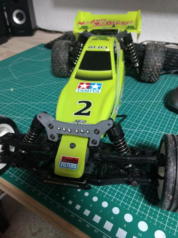Tamiya Neo Fighter DT-03 front suspension mount with LED's