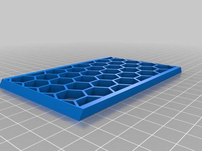 Hexagon shelf desktop storage, scalable to infinity. Clips together, no tools or glue