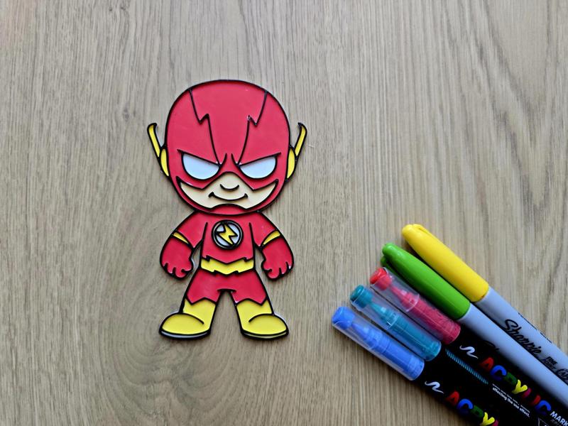 The Flash DIY Coloring Cute Craft Activity