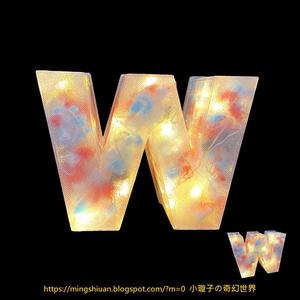 Letter W Scrap storage box / Letter light box