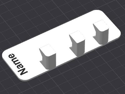 Labeled Razor/shaver wallmount and sponge hanger