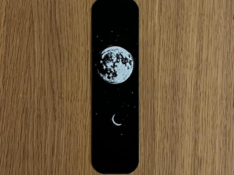 Black & White Astrology Moon Bookmark Two Colors