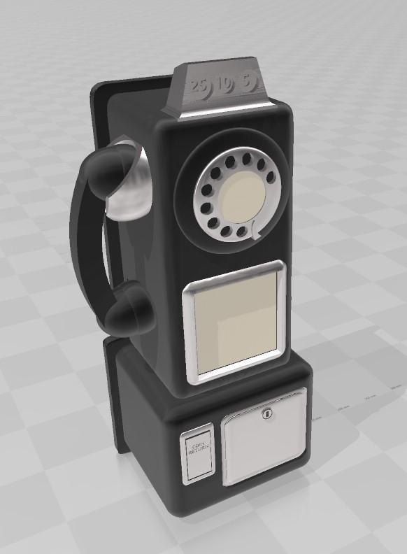 Vintage Rotary Dial Pay Phone