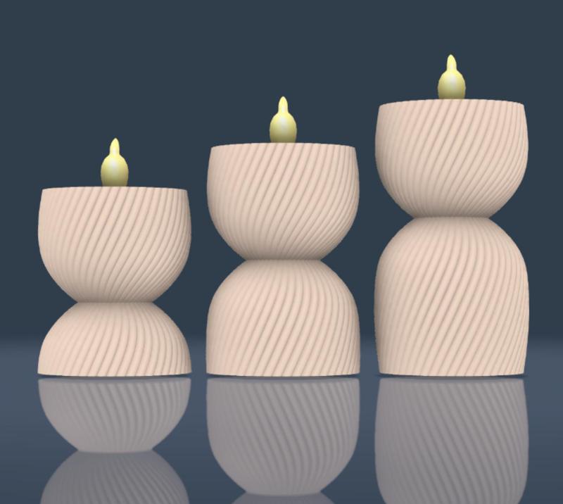 tealight holder swirl set
