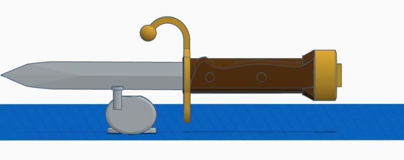 Retractable Airsoft Bayonet