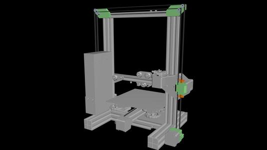 Z-belt drive for Ender 3 type printers