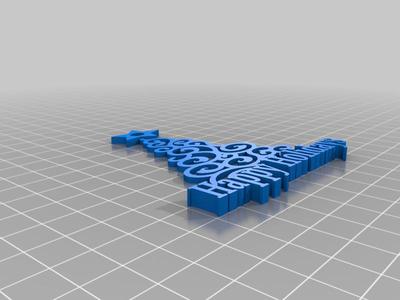 Happy Holidays swirl tree