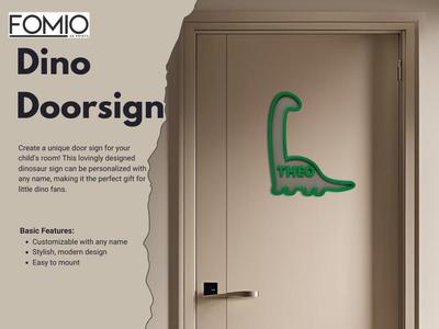 Dinosaur Door Sign – Customizable with Name 