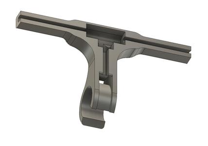 ELRS antenna mount for tubular frames (thin antennas, flat)