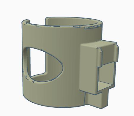 Cup Holder - Lightened with drain holes and hose clamp tabs
