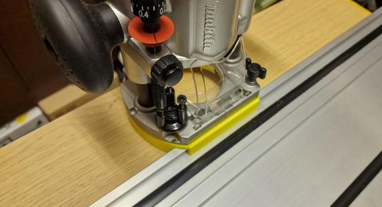 Plunge Router Adapter for Makita DRT50 Plunge Base which fits the Parkside Plunge Saw Track.