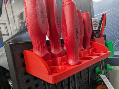 Screwdriver Holder for BambuLabs P1P Pegboard