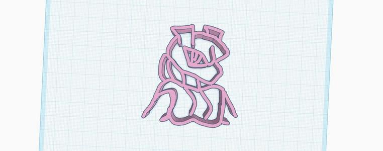 Mewtwo stencil.