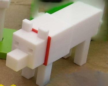 Minecraft Wolf With Collar