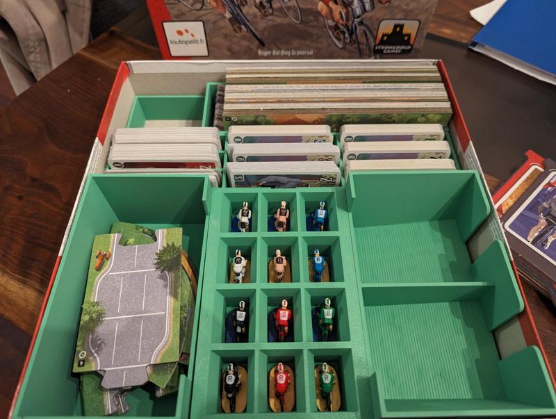 Flamme Rouge Board Game Organizer with Peloton