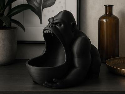 Gorilla Shaped Bowl Holder - Unique Home Decor
