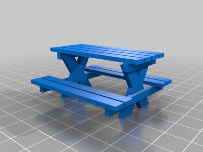 dollhouse picnic table
