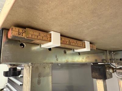 Folding Ruler Under Desk Mount