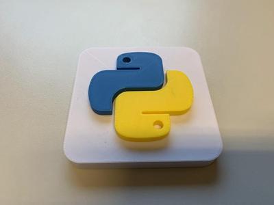 The Python Logo w/base plate