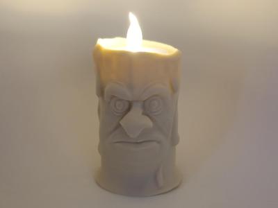 Grumbling Candle with Face – LED Tealight