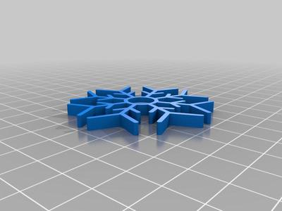 Snowflake fridge magnet