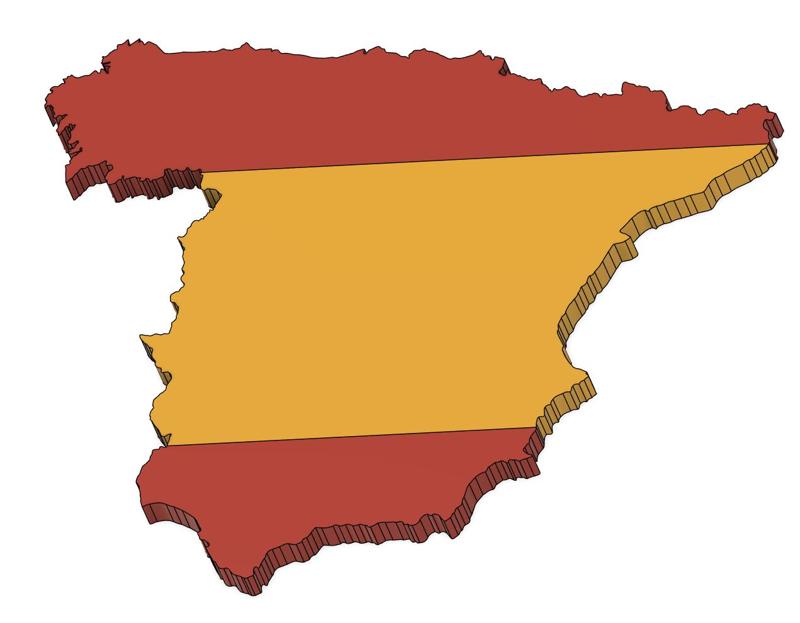 Spain Country Magnet (parametric)