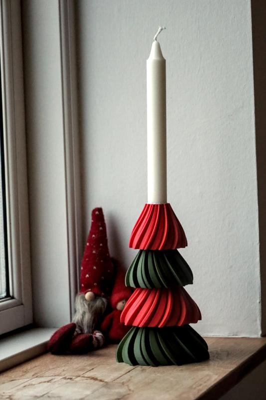 Festive Christmas tree candleholder