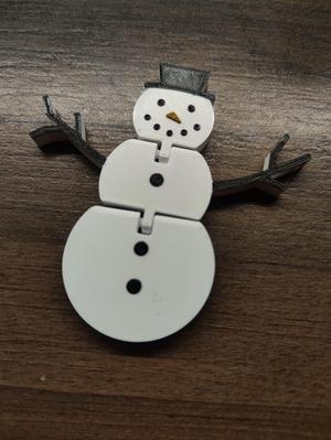 Articulated snowman with details