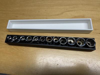 Ratchet socket box 1/4 inch Metric 4.5 to 12mm