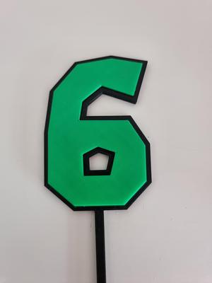 Mario Font #6 Cake Topper