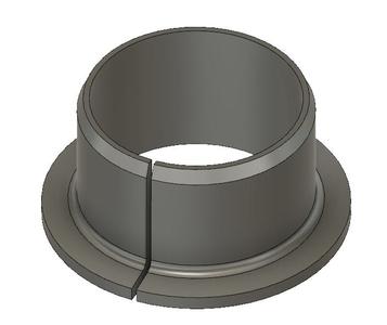 SMT quick connector ring with flange