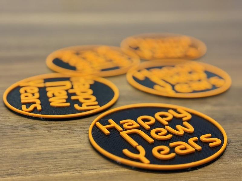 Happy New Years Coaster