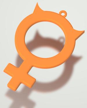 Venus symbol earring #4
