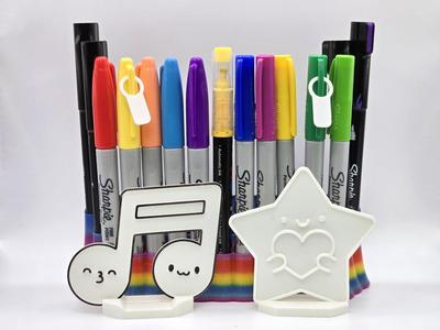 Cute Music Note Star Coloring