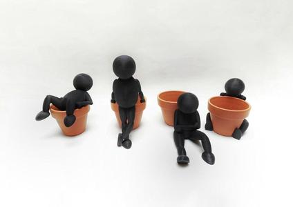 Fower pot figures