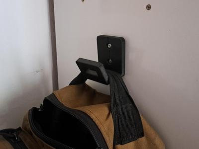 Wall mounted bag hook