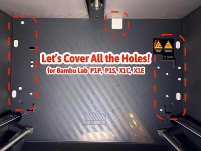 Bottom Holes Cover / Dust Cover for BambuLab P1/X1