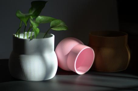 Modern Ribbed Planter
