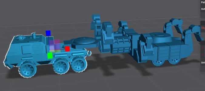 Gun Trailer with Transport Truck