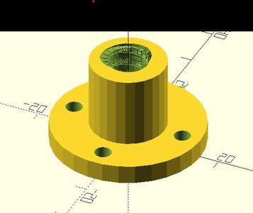 Parametric trapezoid thread nut