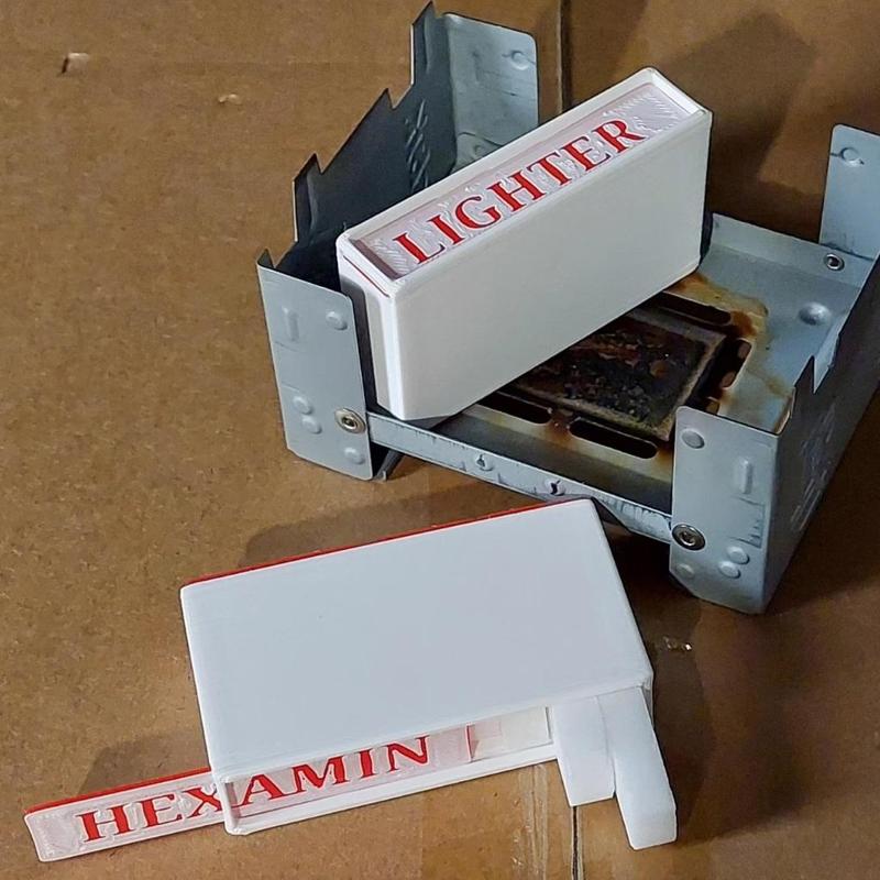 Esbit pocket stove compartments