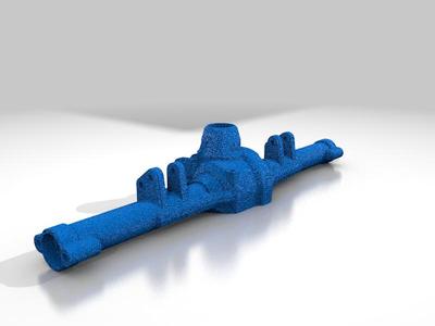 SCX10 ii rear solid axle reinforced