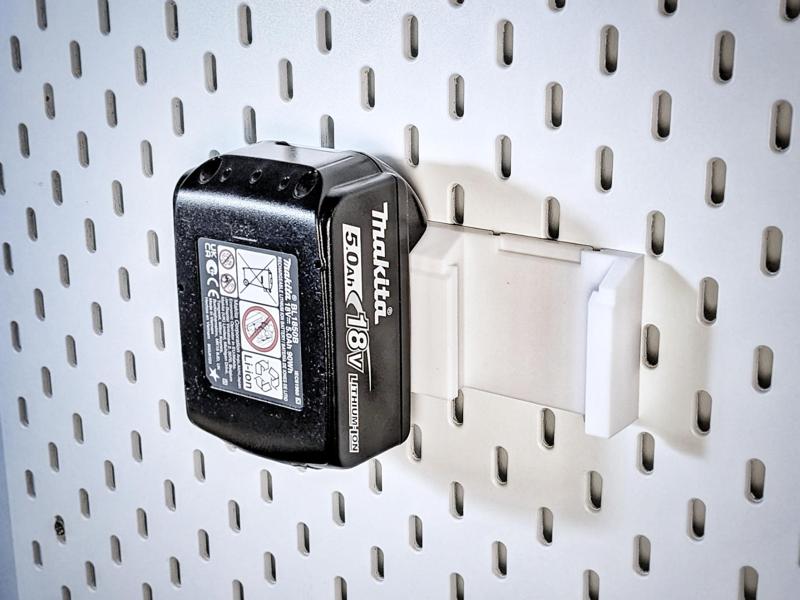 Dual Makita 18V/LXT Battery Mount for Ikea Skadis