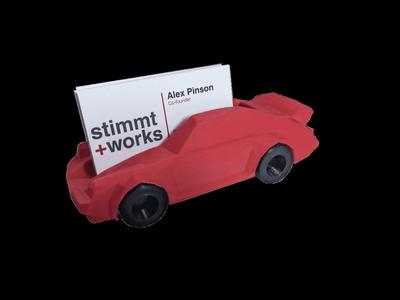 Porsche Low Poly Business Card Stand