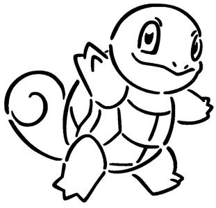  Squirtle stencil 4