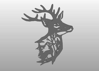 Christmas Reindeer silhouette 1 of 3