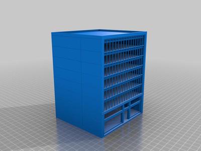 n scale small town shop and office building 