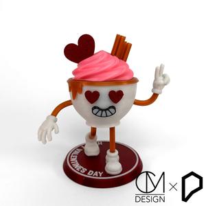 Valentines Retro Hot Cocoa Character