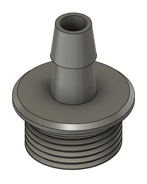 Hose barb for small aquarium pump